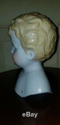 Antique Abg Alt Beck Gottschalck Porcelaine Chine Head Boy Poupée Blonde Swept Cheveux