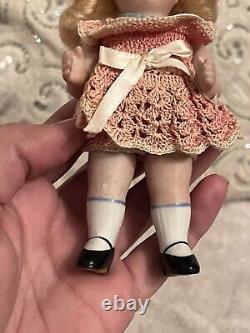 Antique All Orignal Allemand Bisque 5.5 All Bisque Doll Mold 83