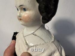 Antique Allemand 15 Chine Tête Doll. Armes Et Jambes De Porcelaine