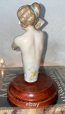 Antique Allemand Dressel Kister Demi-poupée Pin Coussin Lady Arms Away & Back Marked
