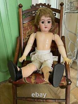 Antique Allemand Heinrich Handwerck Early Doll Rare Life Taille 27