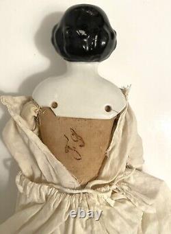Antique Allemand Kister Covered Wagon Tête Épaule Chine Doll C1850 Signé