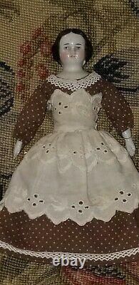 Antique China Head Dollhouse Doll 6 Haut