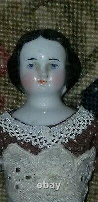 Antique China Head Dollhouse Doll 6 Haut