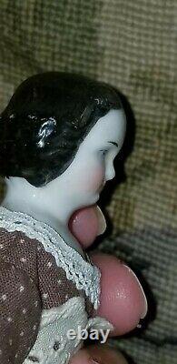 Antique China Head Dollhouse Doll 6 Haut