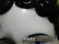 Antique Chine Doll Head6handsome Cheveux Bouclés Bleu Yeux Boyvery Nice