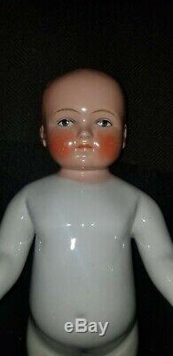 Antique German Frozen Charlie Chine Porcelaine Approx. 15,5 Blonde Boy Doll
