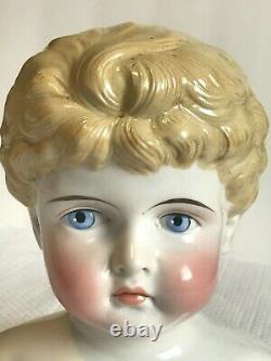 Antique Grand 8 Kling Chine Doll Head Blonde Homme Mold 203 13 Allemagne