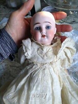 Antique Heubach Ou Heinrich Handwerke Small 14 Porcelaine Doll Allemagne Horseshoe