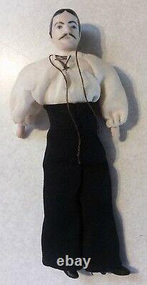 Antique Miniature Dollhouse Man Doll Porcelaine 6