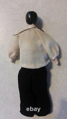 Antique Miniature Dollhouse Man Doll Porcelaine 6