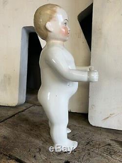 Antique Porcelaine 19ème Siècle Frozen Charlie Doll Statue (congelé Charlotte) 15