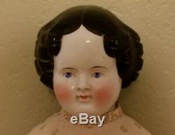 Antique Porcelaine Chine Head Doll (vintage 18 Siècle) Rare 27 Pouces