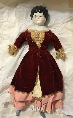 Antique Porcelaine/chine Hertwig Bertha Pet Name Doll, Fabric Body, Allemagne 21