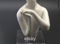 Antique poupée demi-figurine en porcelaine Dressel & Kister Pierrette Pierrot allemande ancienne, vers 1920