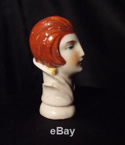 Antiquité Vintage Demi-poupée Allemande Chine Porcelaine Art Déco Clapet