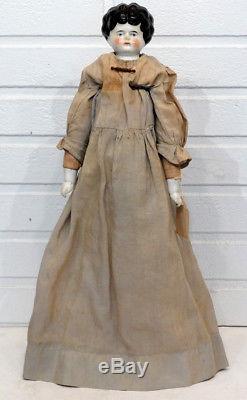 Antiquité Vintage Victorian Porcelain Beauty Chine Doll & Clothes / CIVIL War Era