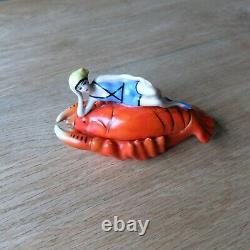 Art Déco Homard Bathing Beauty Vintage Flapper Belle Half Doll Trinket Pin Dish