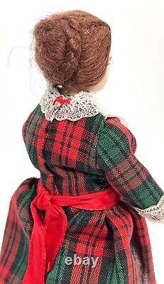 Artisan Doll Lady Victorian Porcelaine Tête Stand Vintage Dollhouse Miniature