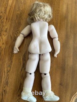 BRU Jne 13 Poupée en porcelaine de reproduction 27'' À resserrer Bouche ouverte Vintage