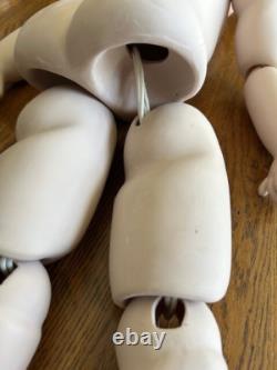 BRU Jne 13 Poupée en porcelaine de reproduction 27'' À resserrer Bouche ouverte Vintage