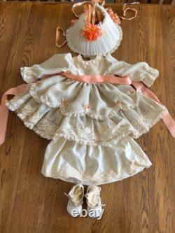 BRU Jne 13 Poupée en porcelaine de reproduction 27'' À resserrer Bouche ouverte Vintage