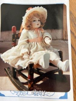 BRU Jne 13 Poupée en porcelaine de reproduction 27'' À resserrer Bouche ouverte Vintage