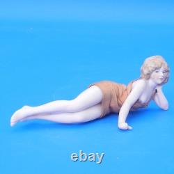 Beauté de BAIN Vintage Poupée en Porcelaine avec Costume en Soie Figurine Art Déco Allemande Années 1920