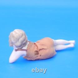 Beauté de BAIN Vintage Poupée en Porcelaine avec Costume en Soie Figurine Art Déco Allemande Années 1920