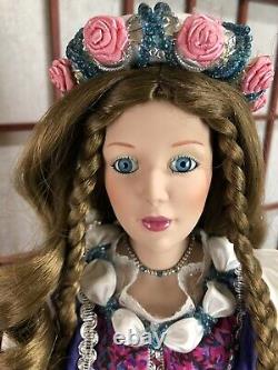 Beauty Beauty And The Beast19 Porcelain Doll Avec Coa Vintage 1990 Danbury Mint