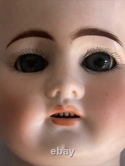 Belle Antique Heinrich Handwerck Allemand Doll-kid Cuir Body-porcelaine Face