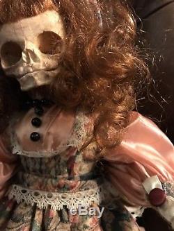 Bonnet De Style Victorien Skull Dolly Vintage Poupée Retravaillée Gothique