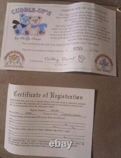 Certificat d'authenticité CUDDLE-UP'S Holly Hunt DEBBIE 0255 sur 2000 #HH 1601 NIB