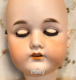 Charmant ! Poupée garçon allemande ancienne de 33 cm - Bergman BJB, tenue mignonne, yeux dormeurs
