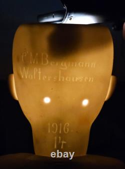 Charmant ! Poupée garçon allemande ancienne de 33 cm - Bergman BJB, tenue mignonne, yeux dormeurs