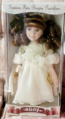 Choix du Collectionneur - Poupée en Porcelaine Bisque Fine Authentique. Style Vintage. Neuf dans sa Boîte.