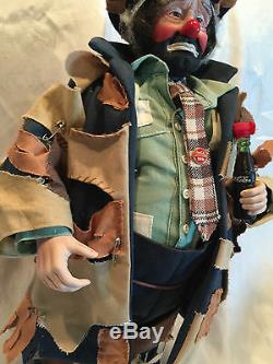 Collectible 100 Ans Coca-cola Emmett Kelly Au Marché Clown Doll