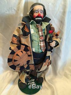 Collectible 100 Ans Coca-cola Emmett Kelly Au Marché Clown Doll