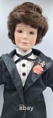 Collection de poupées Dynasty vintage mariée et marié avec étiquettes, poupée en porcelaine articulée de 19 pouces, rare