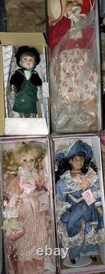 Collection de poupées en porcelaine bisque vintage et antiques