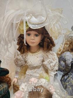 Collection de poupées en porcelaine vintage victorienne de 6 pièces, lot de jouets pour filles, cadeau ancien