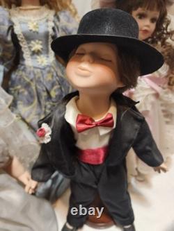 Collection de poupées en porcelaine vintage victorienne de 6 pièces, lot de jouets pour filles, cadeau ancien