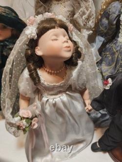 Collection de poupées en porcelaine vintage victorienne de 6 pièces, lot de jouets pour filles, cadeau ancien