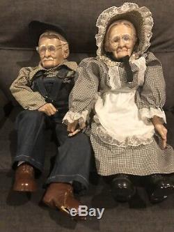 Couple Vintage Grand 31 Poupées Grand-père Et Grand-mère