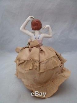 Coussin Vintage À Demi-poupée En Porcelaine. Fabriqué Au Japon. Environ 6,5 Grand