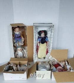 Disney Vintage Blanche-neige Et Les Sept Nains Porcelain Doll Limited Edition