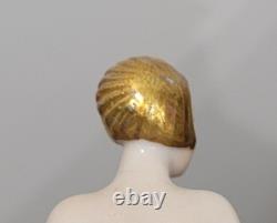 Doll en demi, Art Déco allemande antique, cheveux dorés inhabituels, bras écartés, rare