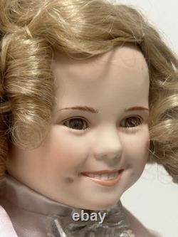 Doll en porcelaine Shirley Temple Dimples Danbury Mint Vintage (1992)