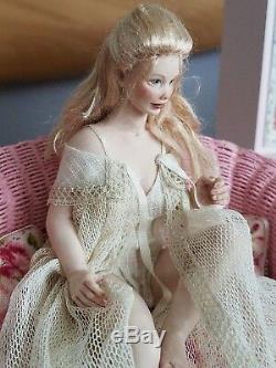 Dollhouse Miniature Artisan Susan Scogin Ooak Porcelaine Doll 112