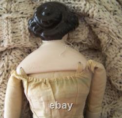 EMMA TÊTE EN CHINE EN PORCELAINE TRANSLUCIDE VINTAGE TOUT ORIGINAL POUPEE DE 18 1/2 POUCES